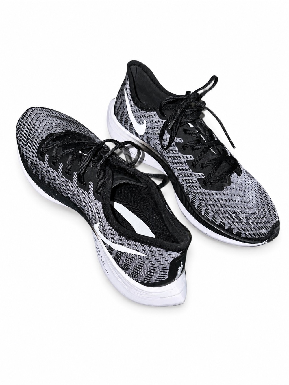 Nike Black and White Flyknit Running Shoes